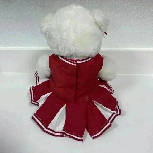 Build A Bear!! Vintage Cheerleader Teddy Bear Plush Cheer White & Red Outfit - Picture 7 of 15